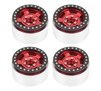 Roue de voiture RC, jantes en alliage d'aluminium, amélioration des performances pour voitures RC 1/10 (Rouge)