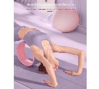Roue de yoga avec ouverture au dos, accessoire de flexion du dos pour débutants, roue de yoga, cercle de Pilates, équipement de yoga rose,gris,vert,bleu,VioletPolychlorures de vinyle