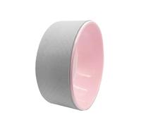Roue de yoga - Équipement fitness for Pilates, massage et relaxation du dos, Yoga pour soulager les maux de dos(Pink and gray)