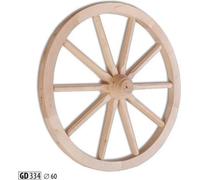 Roue décorative en bois Ø 60 cm Roue à rayons Roue de chariot Décoration de jardin Décoration de magasin Nouveau