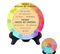 Roue d'émotion - Tableau des émotions de santé mentale | Roue en bois avec support | Tableau des sentiments de santé mentale | Roue d'expression sentimentale pour chambre, salon, espace de travail