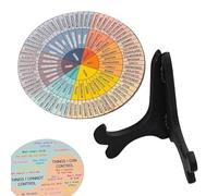 Roue d'émotions calmes - Tableau des émotions pour la santé mentale, roue en bois avec support, thérapie de la roue des sentiments, tableau des roues double face, roue d'humeur, cadeau thérapeute pour
