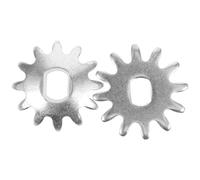 Roue Dentée de Cric Horizontal Argenté en Fer 2 Pièces