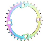 Roue dentée de vélo à vitesse unique creuse en alliage d’aluminium, roue dentée de vélo 32T/34T/36T/38T, disque de pédalier léger pour VTT avec conception résistante à la corrosion (Elle a donné)