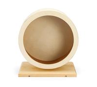 Roue d'équilibre en bois pour hamster - Roue silencieuse pour hamster syrien, grand et petit animal de compagnie, roue de course silencieuse pour repos et exercice, disque de course antidérapant pour
