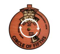 Roue des Cercles des Quintes | Tableau d'Accords en Bois | Accessoire Musical pour Débutants Adolescents Jeunes Adultes Proches Ukulélé Violiniste