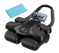 Roue D'Exercice Abdominal - Avec Minuterie Machine à Automatique,Rouleau Abdominal à Quatre Roues avec Support de Coude - Pour Musculation Et Fitness Du Core À Maison Bureau Salle De Sport Dortoir App