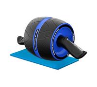 Roue d'Exercice Abdominal,Rouleau Abdominal Double Roue pour Entraînement - Protège-Genoux Inclus Renforcement Musculaire pour Voyage Maison Gym Extérieur Intérieur