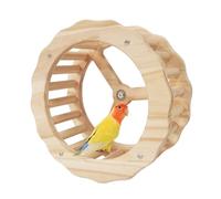 Roue d'exercice du perroquet - plates-formes de rotation colorées, accessoires d'oiseaux | Entraîneur en bois naturel avec une action en douceur pour l'engagement de la cage, des compétences de coordi