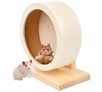 Roue d'exercice en bois pour hamster,roue silencieuse en bois pour petits animaux de compagnie,roue de course silencieuse pour hamsters,gerbilles,souris,cochons d'Inde et autres petits animaux