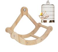 Roue d'exercice en Bois pour Oiseaux - Bateau Pirate Rotatif, Support d'exercice en Bois | Perchoir pour Conures, inséparables, Aire de Jeu, Jouets pour perroquets, perruches, avec balançoire, Cage à
