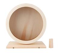 Roue d'exercice en bois silencieuse pour hamster syrien, rat, souris, chinchillas et petits animaux de compagnie (taille S)