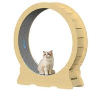 Roue d'exercice pour chat - Diamètre intérieur 120 cm - Jouet super silencieux - Pour chats de toutes tailles - Couleur bois - Taille XXL