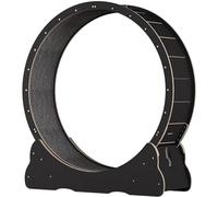 Roue d'exercice pour chat en bois massif naturel avec verrous et moquette, machine de course pour chat pour perte de poids et exercice