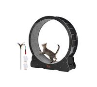 Roue d'Exercice Pour Chat Grande Roue de Course Entraînement Intérieur Noir 110cm