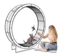 Roue d'exercice pour chat - Tapis de course d'intérieur pour chats de petite et grande taille, roue de course extra large pour usage domestique