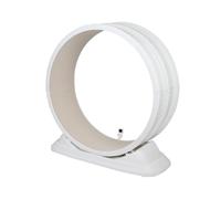 Roue d'exercice pour Chats d'intérieur, Design Silencieux, Bois Naturel Extra Large,pour l’Exercice Quotidien, idéal pour Courir et Marcher (Blanc)