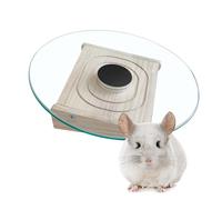 Roue d'exercice pour Chinchillas, Roue Hamster en Verre de 28 cm Plaque Tournante pour Chinchillas avec Roulement Métallique Plaque Hamsters de Sport Silencieuse Roues d'exercice pour Petits Animaux