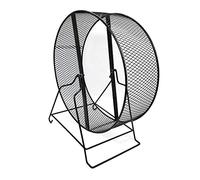 Roue d'exercice pour hamster, cochon d'Inde, jogging, grillage noir, 32 x 19 x 36,5 cm