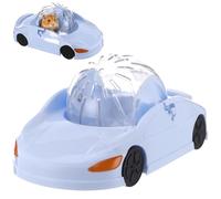 Roue d'exercice pour hamster, roue de course pour hamster, jouet d'exercice amusant avec balle transparente, 3 modes, petite voiture balle pour gerbille naine adulte, bleu