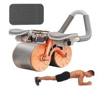 Roue d'exercice - Roller - Double roue de rebond automatique - Abdominale - Équipement de fitness - Pour adultes