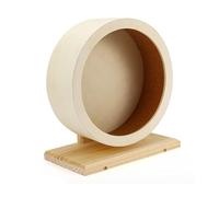 Roue d'exercice silencieuse en bois pour petit animal de compagnie avec base stable Jouet amusant pour animal domestique