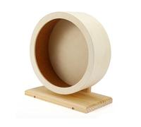 Roue d'exercice silencieuse en bois pour petit animal de compagnie avec base stable Jouet amusant pour animal domestique