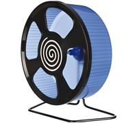 TRIXIE Roue d'exercice - plastique - à poser ou à accrocher - facile à manier et silencieuse - surface de course fermée - diverses couleurs - choix aléatoire - ø 20 cm - 61010