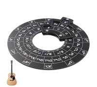 Roue du cercle des cinquième - Disque de théorie de la guitare de 15 cm, cadran de référence des accords, guide d'apprentissage du clavier | musical pour débutants, et adolescents
