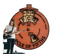 Roue du Cercle des Quintes pour Basse | Roue d'Accords en Bois | Accessoires d'Accordage Musical pour Débutants, Adolescents, Professionnels, Pianistes, Compositeurs et Proches