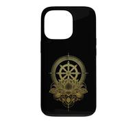 Roue du Dharma Lotus Bouddhisme Symbole Bouddhiste Coque pour iPhone 13 Pro