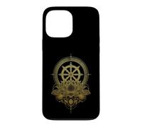 Roue du Dharma Lotus Bouddhisme Symbole Bouddhiste Coque pour iPhone 13 Pro Max