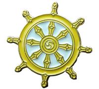 Roue du Dharma Pin Badge Dharmachakra Bouddhisme Broche Bouddhisme