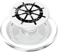 Roue du Navire (Noir Ancien) Bateau & Voiles PopSockets PopGrip pour MagSafe