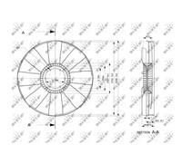 Roue du souffleur, refroidissement moteur NRF 49802