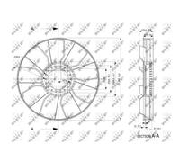 Roue du souffleur, refroidissement moteur NRF 49843