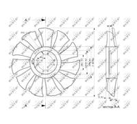 Roue du souffleur, refroidissement moteur NRF 49846