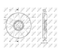 Roue du souffleur, refroidissement moteur NRF 49849