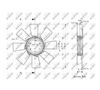 Roue du souffleur, refroidissement moteur NRF 49857