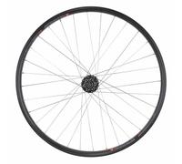Roue-E-Bike arrière double paroi avec oeillets moyeu 6 trous cassette (renforce) jante rayons inox Velox Kargo Disc V-Brakee Shimano M475 Disc 11-10-9V. (Renforce) 25C 32 Noir
