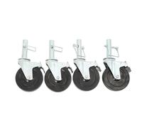 Roue Échafaudage de 5 pouces,4PCS Roulettes d'échafaudage avec Double frein