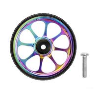 Roue élargie de 82 mm fabriquée en alliage d'aluminium avec roulements à billes internes et pneu en caoutchouc concentré sur la traction (coloré)