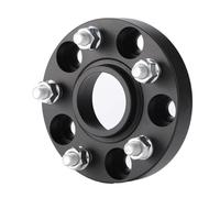 Roue éLargis Adaptateur D'entretoise Roue PCD 5x112 CB 57.1mm Pour VW Accessoires Roue En Alliage D'aluminium Forgé 2 Pièces Entretoises Roues(Black Spa,25mm)