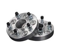 Roue éLargis Adaptateur D'espacement Roue En Aluminium 2 Pièces 25/30/35/40/50Mm Pcd 5x108 Cb 63.4mm Bride 5 Cosses Entretoises Roues(Argent,35mm)