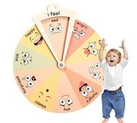 Roue émotionnelle en bois - Graphique décoratif et éducatif, tableau des émotions pour enseignants, psychologues et enfants | Accessoire éducatif pour gestion comportementale adeau bien-être