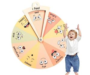 Roue Émotionnelle en Bois - Tableau Décoratif Et Didactique, Tableau des Émotions pour Enseignants, Psychologues Et | Accessoire Éducatif pour La Gestion Comportementale, Salle De ade