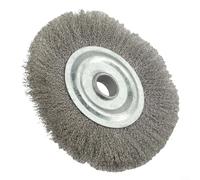 Roue en acier inoxydable de 12,7 cm avec trou de 16 mm pour meuleuse d'établi pour décapage de carbone et peinture