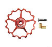 Roue en alliage d'aluminium 1115T avec roulement en acier pour dérailleur arrière de vélo, design étanche (rouge 15T)