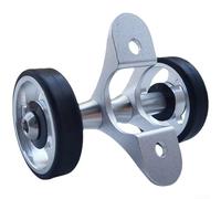 Roue en alliage d'aluminium pour vélos pliants avec garde-boue et axe de roulement optimisé pour la mécanique du pliage et la continuité de conduite (argenté)
