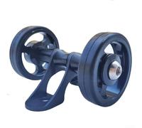 Roue en alliage d'aluminium pour vélos pliants avec garde-boue et axe de roulement optimisé pour la mécanique du pliage et la continuité de la conduite (noir)